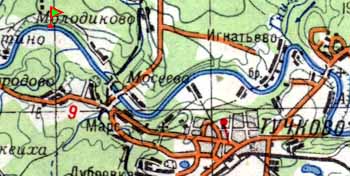 Карта местности (1 клетка = 4 км)